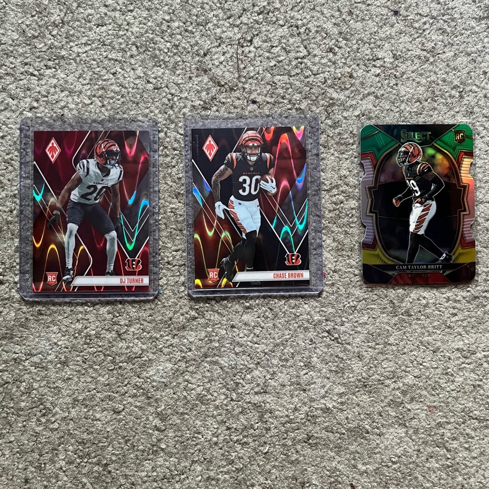 Variety of Cincinnati Bengals Football Trading Cards